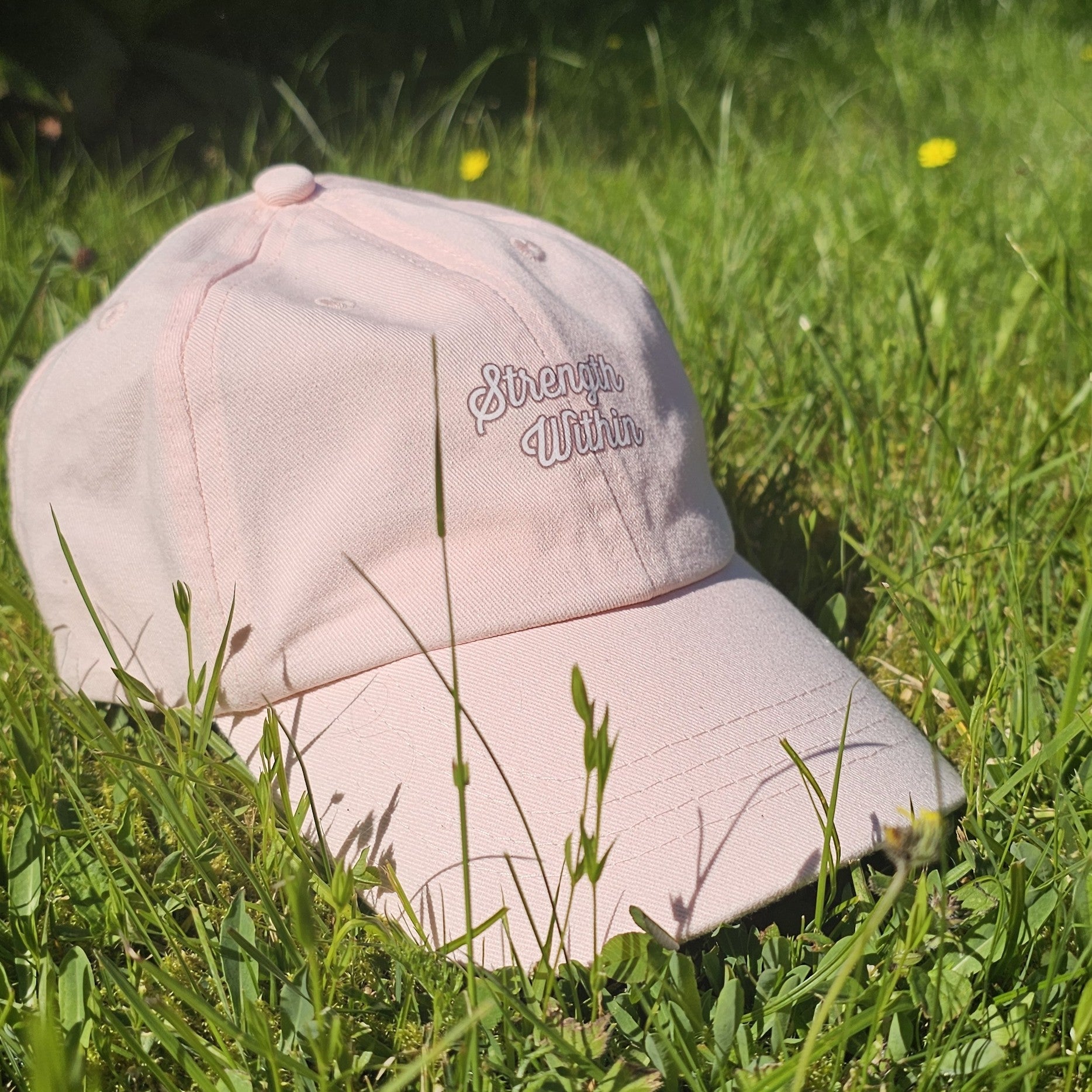Pastel Pink Strength Within Cap